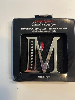 Regent Square Silver-Plated 'M' Collectible Ornament